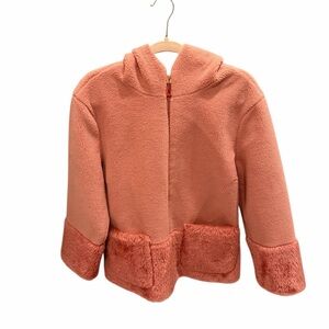 Koolaburra UGG Fuzzy Jacket Winter Coat Ice Rose Gold Fleece Size XS
